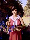 Kirk Richards Canvas Paintings - Flower Girl